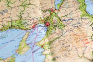 京阪神圏、京都市、大阪市、神戸市周辺の地図